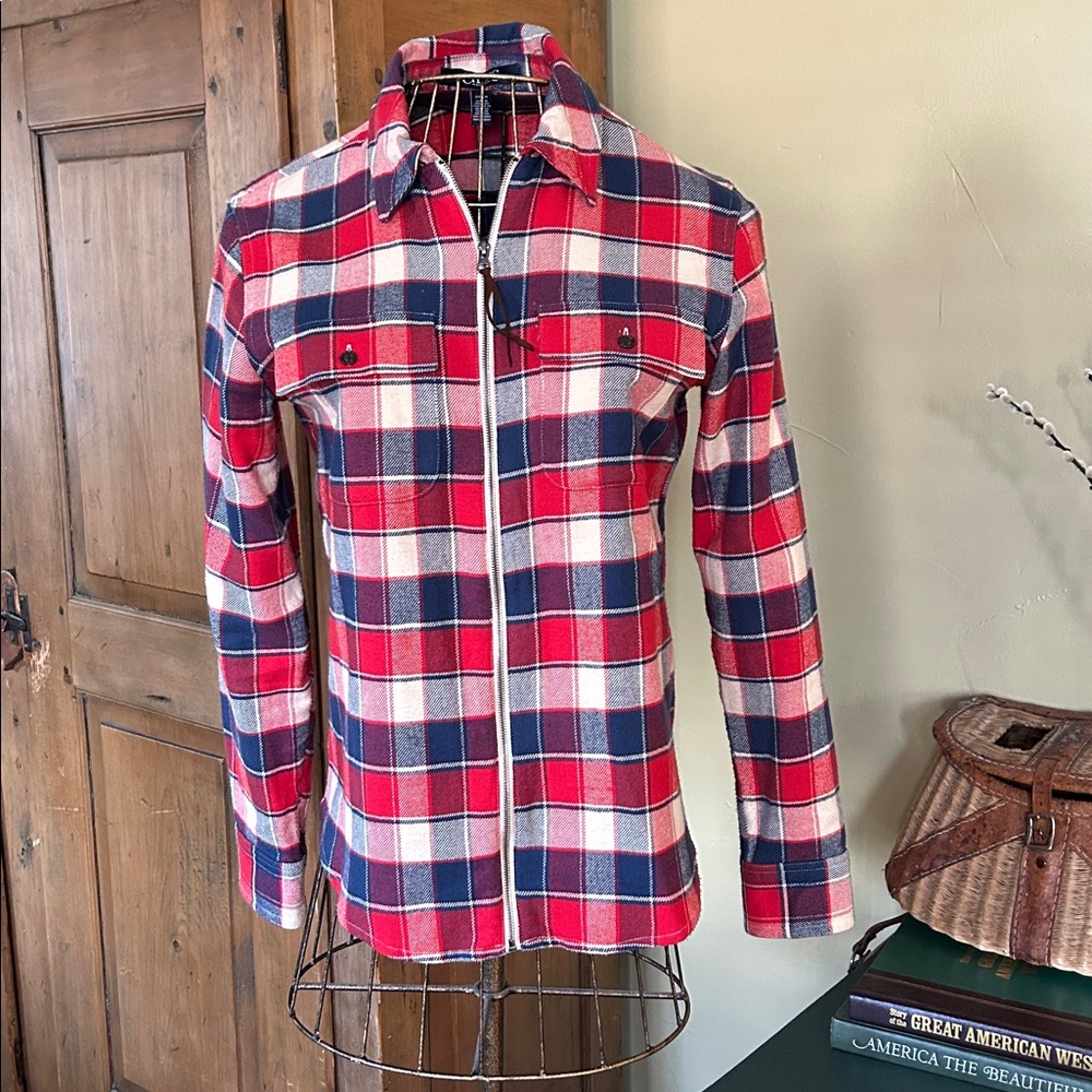 Ralph Lauren Plaid Full Zip Flannel Shirt